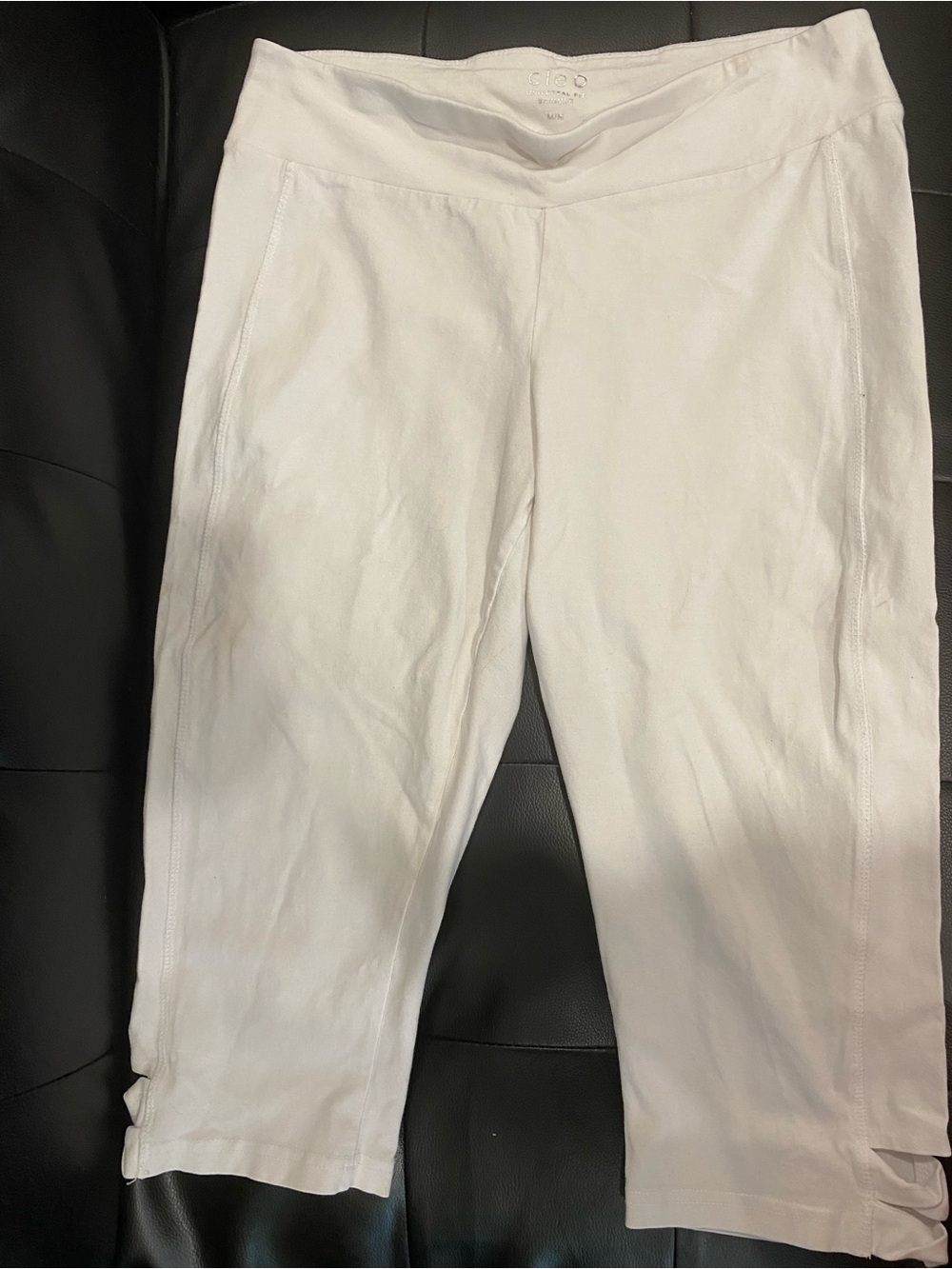 cleo White Skimmer Tee with Subtle Logo